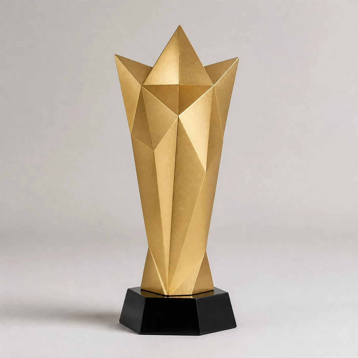 Custom Geometric Gold Trophy - 3D printed part