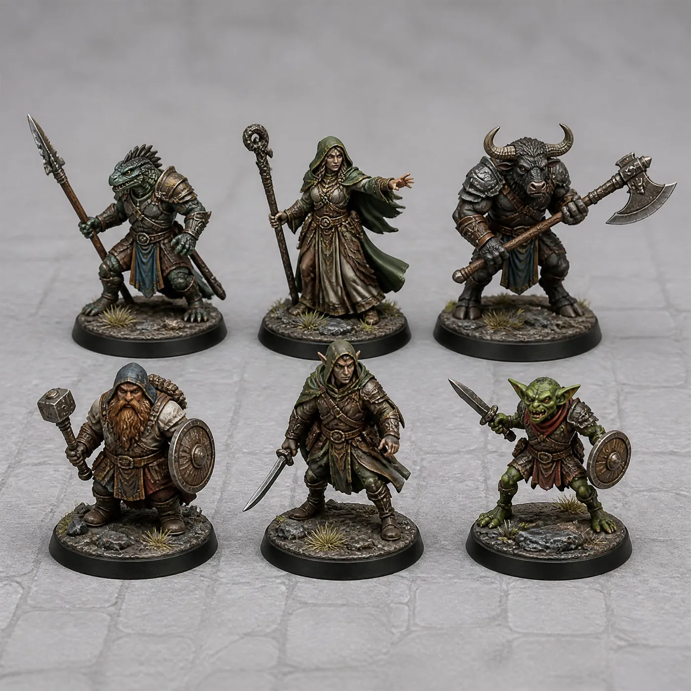 Board Game Miniatures (6 pcs) - 3D printed part