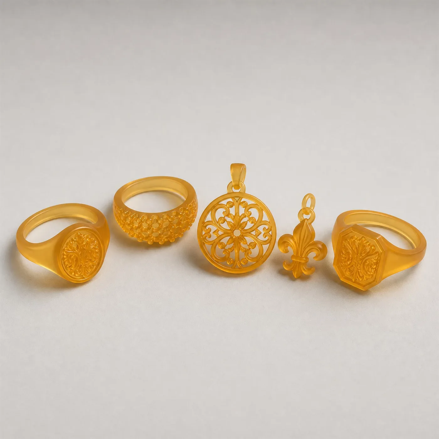 Jewelry Wax Models (5 pcs) - 3D printed part