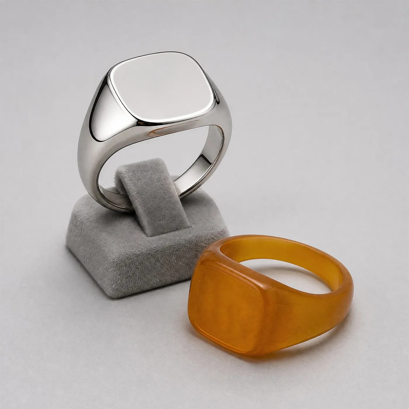 Silver Ring vs. Wax Model - 3D printed part