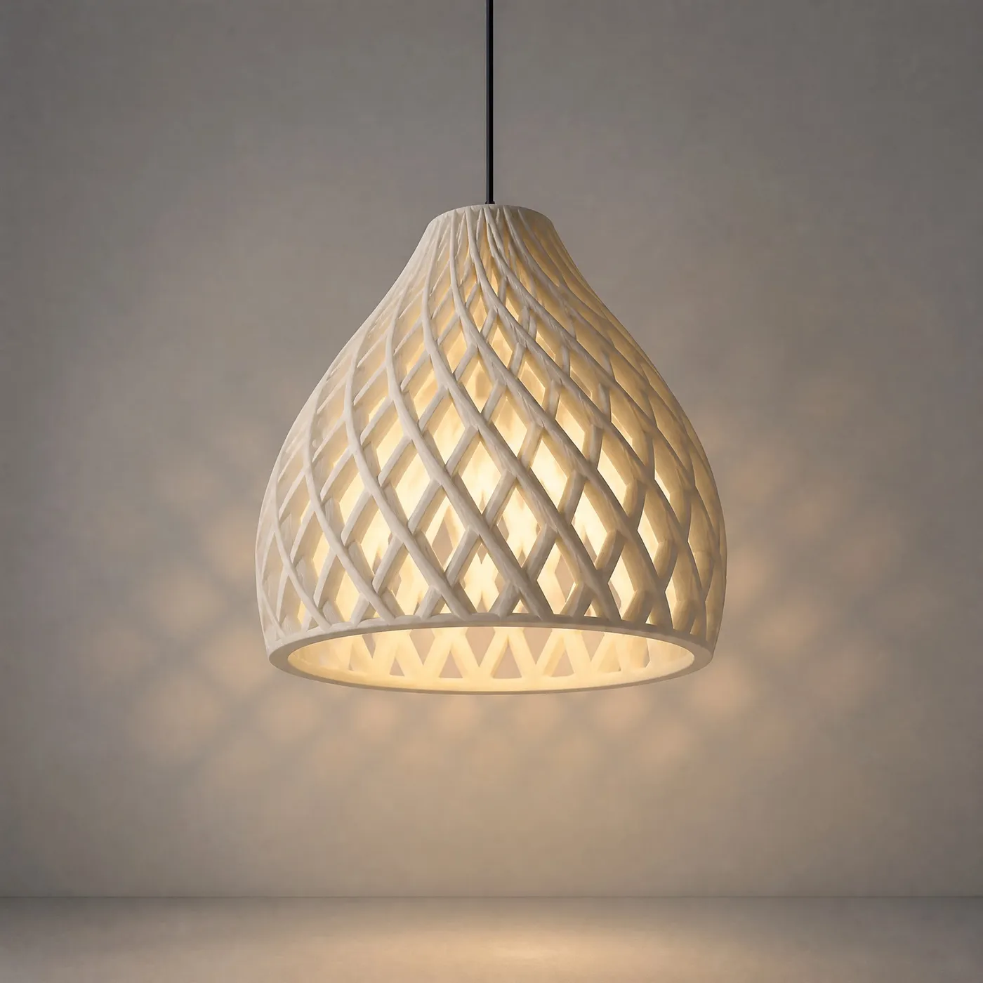 Parametric Hollow Lampshade - 3D printed part