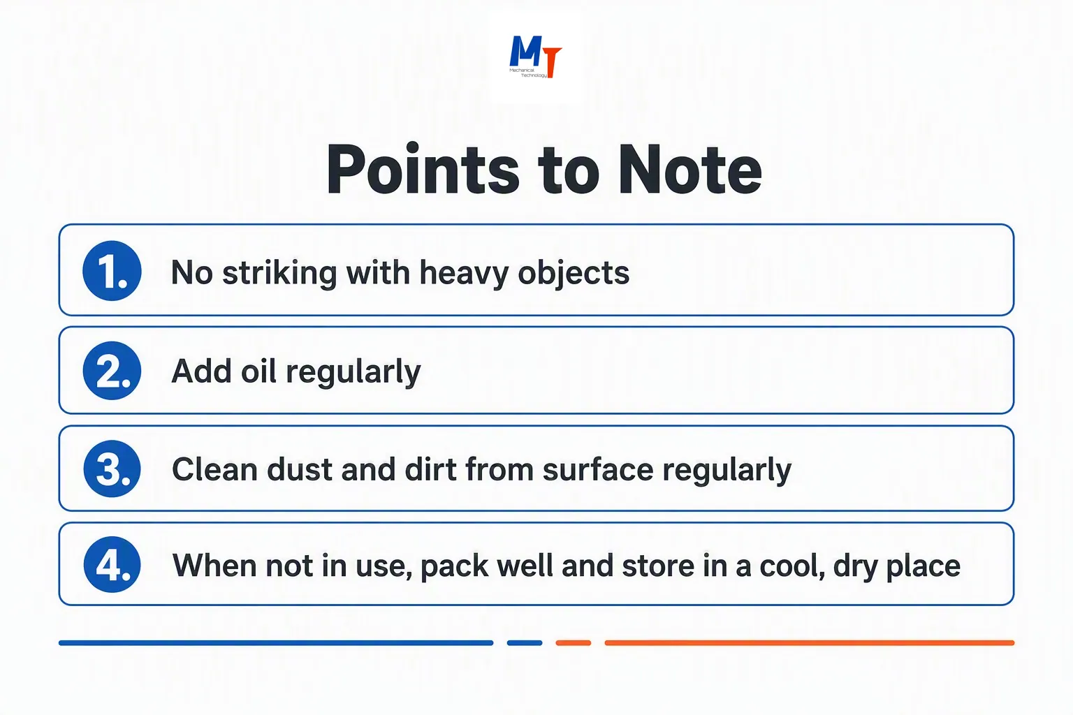 Points to note